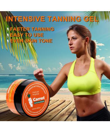 100ml Carrot Tanning Intensifying Gel - Outdoor & Tanning Bed Accelerator for Women & Men | Natural Moisturizing Tanning Cream & Fast Bronzing Butter - Buy Online on GoSupps.com