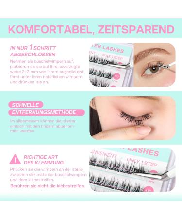 Calaili Self-Adhesive Eyelash Cluster Set 100 D Curl Reusable Lashes No Glue Required Includes Tweezers for Beginners - Buy Online on GoSupps.com