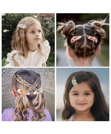 DEEKA 20 PCS Flower Cotton Hair Clips for Toddler Girls - Pink 2.2 Inch - No Slip Hair Barrettes for Women and Girls - Leopard Print Hair Accessories - Buy Online on GoSupps.com