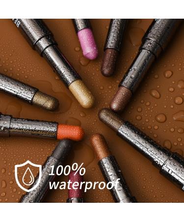 Beauty Glazed 2-in-1 Cream Eyeshadow Stick for Brightening Eyes | Matte Shimmer Cream Eyeshadow Pencil | Cruelty-Free Cosmetics - 02 Orange - Buy Online on GoSupps.com