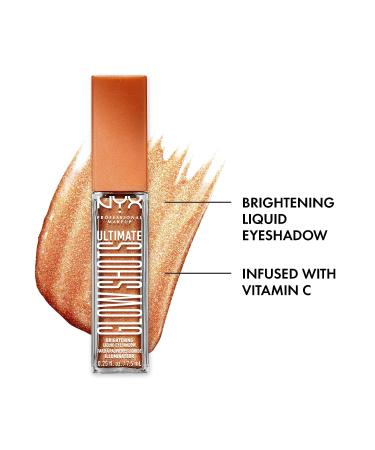 NYX Ultimate Glow Shots Liquid Eyeshadow - Wow Cacao | Long-Lasting Shimmer Eye Shadow with Vitamin C - Buy Online on GoSupps.com