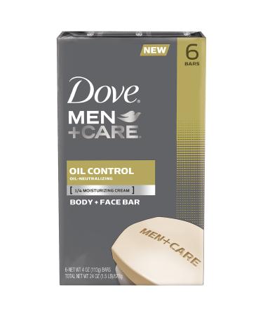 Dove Men+Care Body and Face Bar Oil Control 4 oz 6 Bar