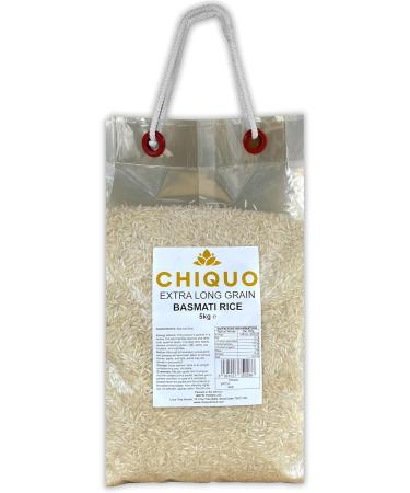 Chiquo Extra Long Grain Basmati Rice 5kg - Aromatic Fluffy Rice | Perfect for Pilaf Biryani & Polo Dishes - Buy Online on GoSupps.com