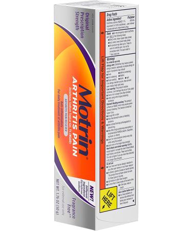 Motrin Arthritis Pain Relief Diclofenac Sodium Topical Gel 1% - Anti-Inflammatory Cream for Arthritis Pain in Hands, Wrists, Elbows, Knees, Feet & Ankles - 1.76 Oz Pack of 1 - Buy Online on GoSupps.com