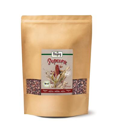 Biojoy ORGANIC Popcorn Corn Ruby Red (2 kg) unsweetened and unsalted cinema popcorn corn 2 kg (1 pack)
