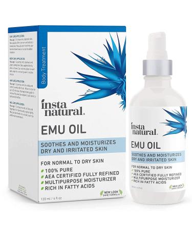 InstaNatural Emu Oil Body Treatment - 4 fl oz | Hydrating Skin Moisturizer - Buy Online on GoSupps.com