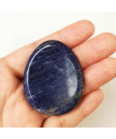 Buy Manekieko Natural Sodalite Water Drop Chakra Thumb Worry Stone - Stress Relief Healing Reiki Crystal Pocket Palm Stones - International Shipping Available - Buy Online on GoSupps.com