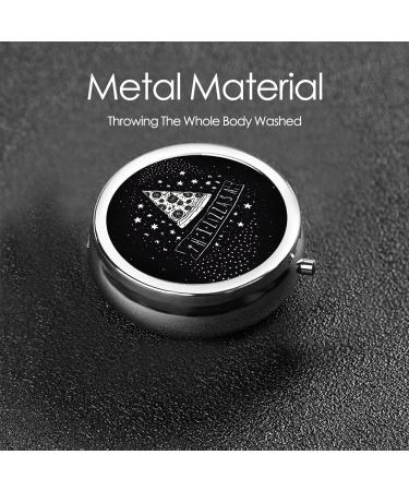 Buy Pizza Constellation Mini Round Pill Box | 3 Compartment Travel Pill Organizer | Portable Medicine Case for Home & Office - Buy Online on GoSupps.com