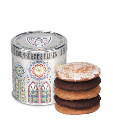 Gingerbread - Original Nuremberg Mandel Elisen -Lebkuchen - 45% nut content - Handmade quality - Awarded master dealer manufacturer (can Lorenzkirche - Contents: Gingerbread mixed - 380 grams) Dose Lorenzkirche - mixed 380 grams - Buy Online on GoSupps.com