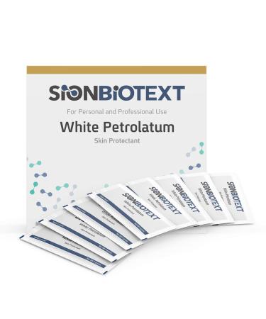 White Petrolatum Jelly by Sion Biotext - Large Value Pack - Skin Intensive Therapy Chapped Lip Balm Prevent and Protect Diaper Rash Cracked Heels & Feet individual Foil Packs 0.5 Gram 144-count