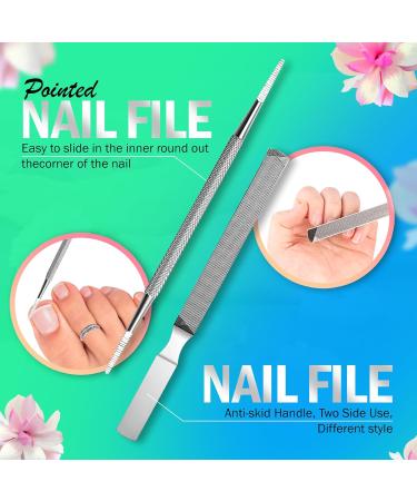 Toenail Clippers Set for Thick & Ingrown Nails Tough Toenail Fingernail 7PC Set Nail Clippers for Thick Nails and Professional Nail Cutter-Heavy Duty Stainless Steel Pedicure Toenail Scissors & More - Buy Online on GoSupps.com