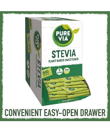 Pure Via Stevia Sweetener 28.2oz - 800 Packets, 800 Count (1 Pack) | All-Natural Sugar Substitute - Buy Online on GoSupps.com