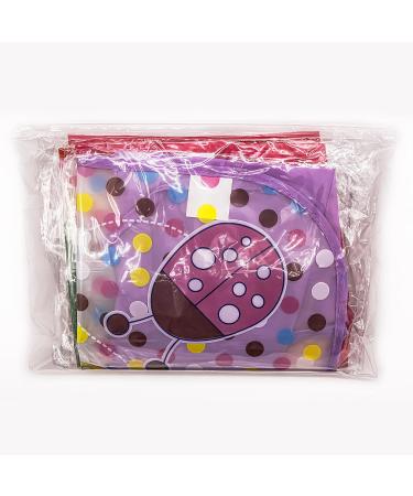 Baogaier Waterproof Baby Bibs with Long Sleeves - 4 Pack | Easy Clean, Ideal for Weaning and Feeding | Cute Animal Designs - Rabbit, Strawberry, Giraffe, Ladybug (Pink) - Buy Online on GoSupps.com
