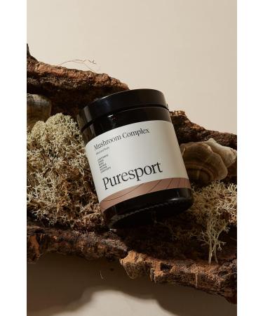 Puresport Mind & Body Mushroom Blend | 60 Capsules | 5 Adaptogenic Mushrooms Lions Mane, Shiitake, Cordyceps, Maitake, Chaga | Nootropic Brain Supplement - Buy Online on GoSupps.com