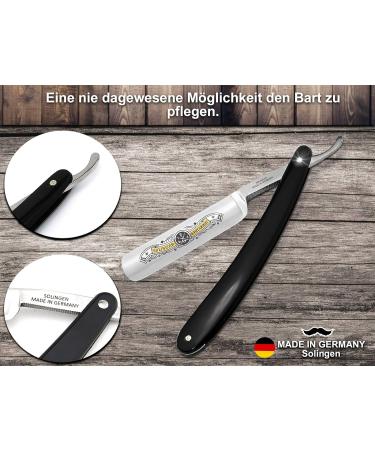 Premium Solingen Razor Set with Beard Care Knife & Grinding Paste Men's Wet Shaving Essentials by Instrument RW Germany - Buy Online on GoSupps.com