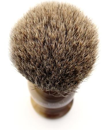 Edwin Jagger 1EJ872 Medium Best Badger Shaving Brush - Imitation Light Horn for Cream or Soap | Premium Men's Grooming Tool - Buy Online on GoSupps.com