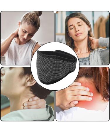Rolempon Heated Neck Wrap - Magnetic Support for Fatigue Relief | Portable Wormwood Neck & Shoulder Protector - Unisex Black - Buy Online on GoSupps.com