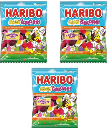 3x Haribbo Easter Egg Galore Pouch | Haribbo Mini Bags | Multipack Sweets | Haribbo Eggs | Ready For Easter Egg Hunts | Perfect for Sharing | 160g - Buy Online on GoSupps.com
