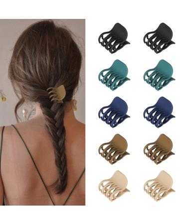 BYNAINAN 10 Pack Medium Non-Slip Claw Hair Clips for Thin Fine Hair - Matte Finish - Double Row Teeth - Women & Girls - A Series - Buy Online on GoSupps.com