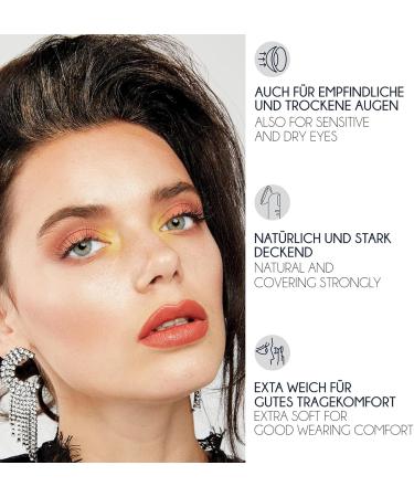 Iconic Colored Contact Lenses - Diamond Collection - Monthly Wear in Light Green & Gray - Natural Look for All Eyes - 1 Pair - Buy Online on GoSupps.com