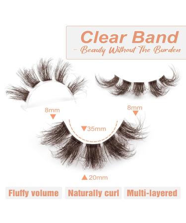 ALICE C Wispy Brown False Eyelashes - 14 Pairs DIY Lash Clusters for Fluffy Volume and Russian Strip Lash Extensions - Buy Online on GoSupps.com