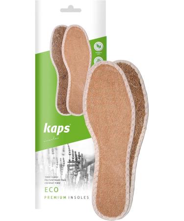 Kaps Eco Shoe Boot Insoles Inserts - Coconut Fibres & Terry Cloth - Men Size 8 US - Improve Foot MicroClimate - Buy Online on GoSupps.com