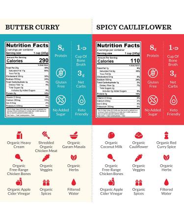 Kettle and Fire Keto Soup Variety Pack - Gluten Free, Paleo Friendly, High Protein & Collagen - 4 Pack - Buy Online on GoSupps.com