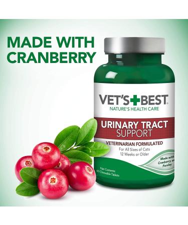 Vet's Best Cat Urinary Tract Support Chewables - Promotes Healthy Urinary Tract | 60 Tablets - Buy Online on GoSupps.com