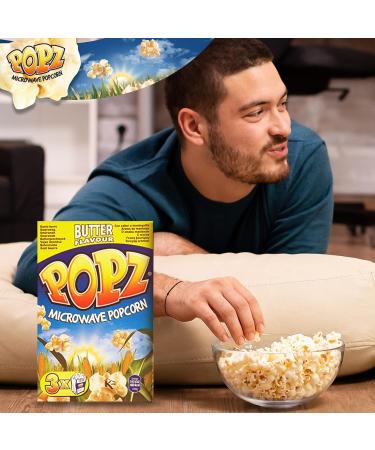Popz Magnetron Popcorn NonGMO Zero Trans Fat Popping Ma s Botersmaak 12 x 3 x 90g - Buy Online on GoSupps.com