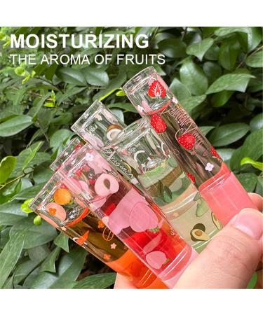 Portable Rollerball Lip Oil Clear Gloss For Hydrated Lips Moisturizing Lips Care For Women Girls Fruit Lip Oil - Buy Online on GoSupps.com