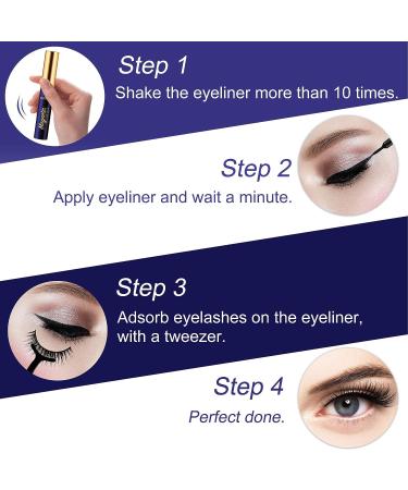 Duoerla Magnetic Eyelashes & Eyeliner Kit - 10 Pairs 3D Medium Lashes with Applicator - Waterproof & Long Lasting - Reusable Lightweight Fake Eyelashes Magnetized - Natural Look - Buy Online on GoSupps.com