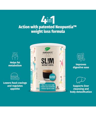 Nature's Finest by Nutrisslim Sl!m Coffee: Instant Coffee & Energy Drink Coffee Alternative with Guarana Powder Slimming Coffee for Weight Loss & Appetite Control Boosts Energy Vegan 1 - Buy Online on GoSupps.com