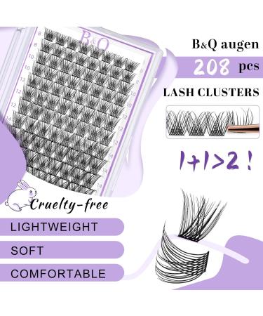208 PCS D Curl Cluster and Individual Lash Extensions Kit - DIY Lash Clusters with Soft Comfortable Band - B01+B10 Lash Extensions 8-16mm - Volume Wispy False Lashes (Pack of 1) - Buy Online on GoSupps.com