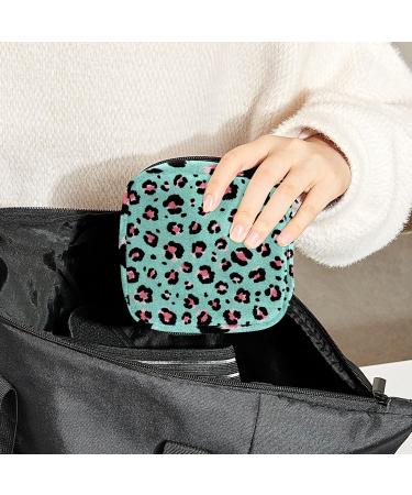 Leopard Print Sanitary Napkin Storage Bag | Menstrual Cup Pouch Organizer - Color 7 - Buy Online on GoSupps.com