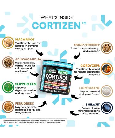 Clean Nutra Cortisol Supplements For Women | Maca Root Ashwagandha Cortisol Detox Manager Reducer + Slippery Elm Fenugreek Lions Mane Shilajit Rhodiola Sea Moss Tongkat Ali Cordyceps Ginseng Beet Root 1 - Buy Online on GoSupps.com