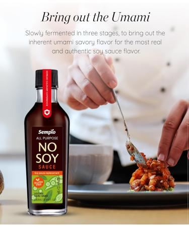 SEMPIO NO-SOY SAUCE - All-Purpose Seasoning Soy Sauce Alternative Multi-purpose condiment made with peas(8.45 Fl Oz 250ml) Gluten-Free Vegan Non-GMO - Buy Online on GoSupps.com