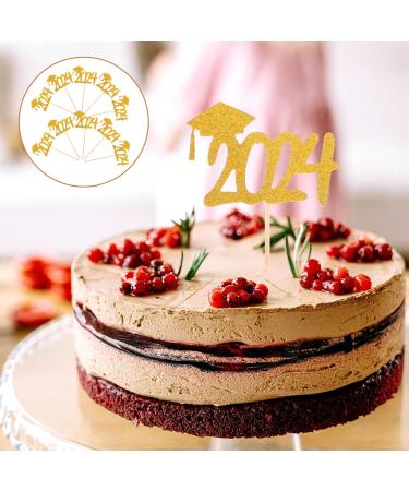 BESTonZON 10 Pack 2024 Graduation Cupcake Toppers Glitter Graduation Cupcake Picks 2024 Grad Cap Graduation Theme Party Cupcake Decorations - Buy Online on GoSupps.com