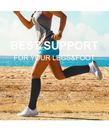 Bropite Compression Stockings for Men & Women - 6 Pairs 20-30 mmHg Copper Support for Blood Circulation & Athletic Use - L-XL Multicolored - Buy Online on GoSupps.com