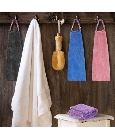 African Exfoliating Net Sponge Set for Daily Use - 4 Pieces (Purple, Black, Blue, Pink) - Buy Online on GoSupps.com