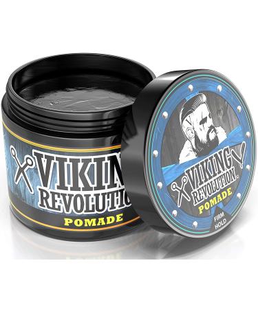 Pomade for Men 4oz - Firm Hold & High Shine by Viking Revolution - Water Based & Easy to Wash Out - Classic Styling (1 Pack) - Buy Online on GoSupps.com