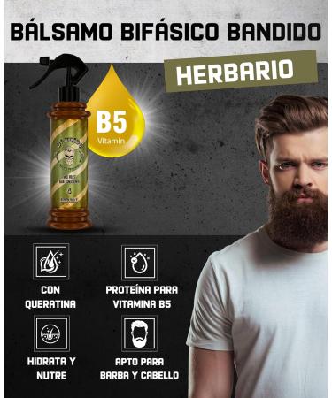 Bandido BANDIDO Herbal Bi-Phase Conditioner 350ml Leave-In Hair Treatment Paraben-Free Conditioner Leave-In Conditioner Anti-Frizz & Volume Argan Oil - Buy Online on GoSupps.com