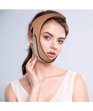Face Slimming Strap Reusable Double Chin Reducer Adjustable Antiaging Face Lift Extra Grip Anti-wrinkle Face Slimmer V Line Face Lifting Mask Chin Strap - Orange