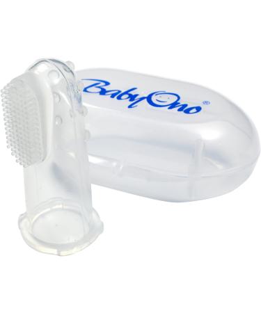 Baby toothbrush finger toothbrush including storage box - for brushing teeth and massaging gums
