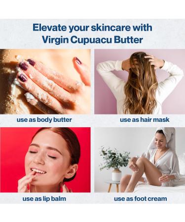 100% Pure Virgin Cupuacu Butter - Unrefined Moisturizing & Nourishing for Skin & Hair | 32 fl oz from Brazil | UH*ROH*MUH - Buy Online on GoSupps.com