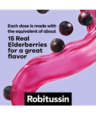 Robitussin Maximum Strength Elderberry Cough Plus Chest Congestion DM - Non-Drowsy Relief for Adults - 16 Fl Oz (Pack of 2) - Buy Online on GoSupps.com