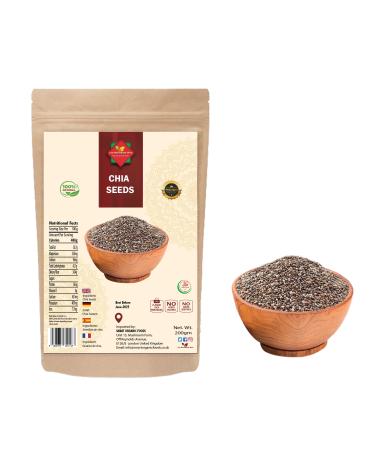 Chia Seeds (200g / 7.05oz) | Raw Chia Seeds | Pure and Natural | Vegan | Gluten Free | GMO Free | Premium Quality | Source of Fibre | No Additives | Authentic