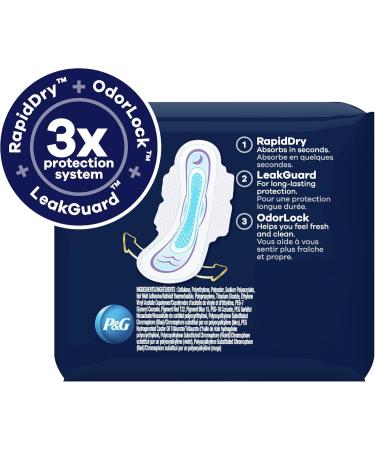 Always Ultra Thin Overnight Pads with Wings Size 4 Overnight 16 count Size 4 16 Count - Buy Online on GoSupps.com