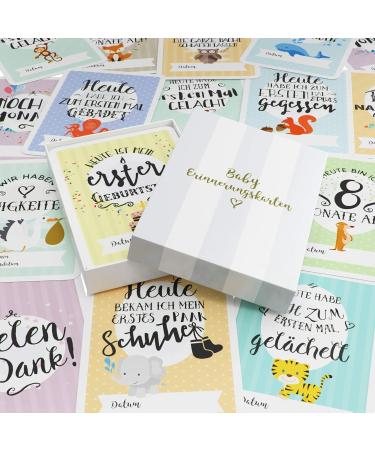 40 Baby Milestone Cards for Boys & Girls - Perfect Gift Box for Baby Showers Baptism Birth & Pregnancy - Buy Online on GoSupps.com