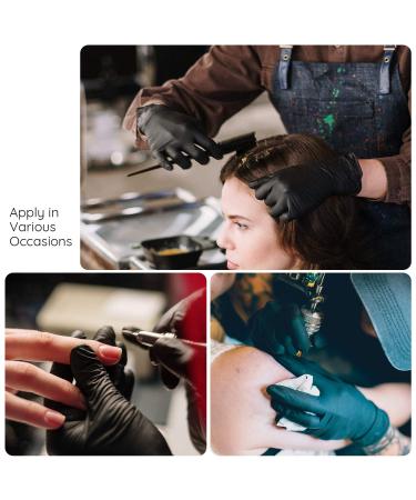 Segbeauty 20 Counts Black Hair Color Gloves - Reusable Powder-Free Latex Dye Gloves for Professional Hair Coloring & House Cleaning (Small - Buy Online on GoSupps.com