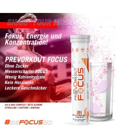 Shop Evolabs Pre-Workout Focus Booster Effervescent Tablets - Fizzy Bubblegum & Orange Flavor for Enhanced Focus Endurance & Reaction - 42 Tablets - Buy Online on GoSupps.com